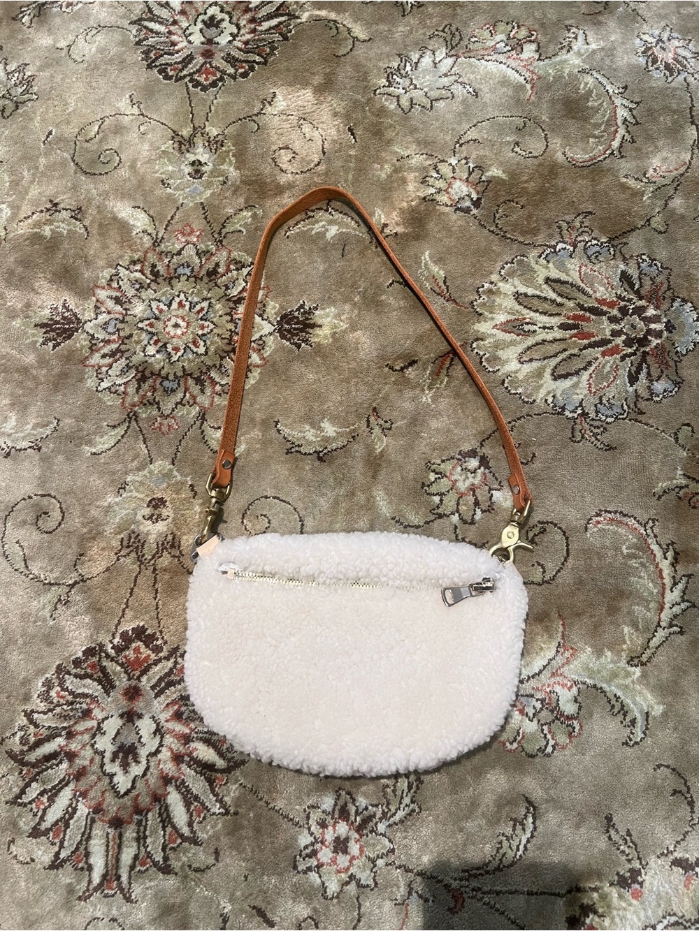 Genuine Sherpa leather crossbody bag